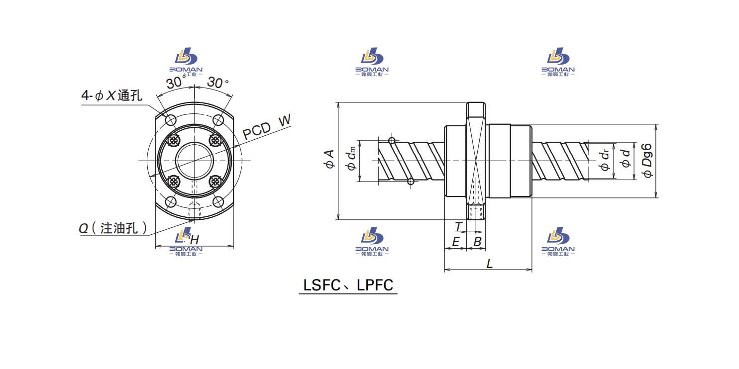 LPFC5050-6-UPFC滚珠丝杠