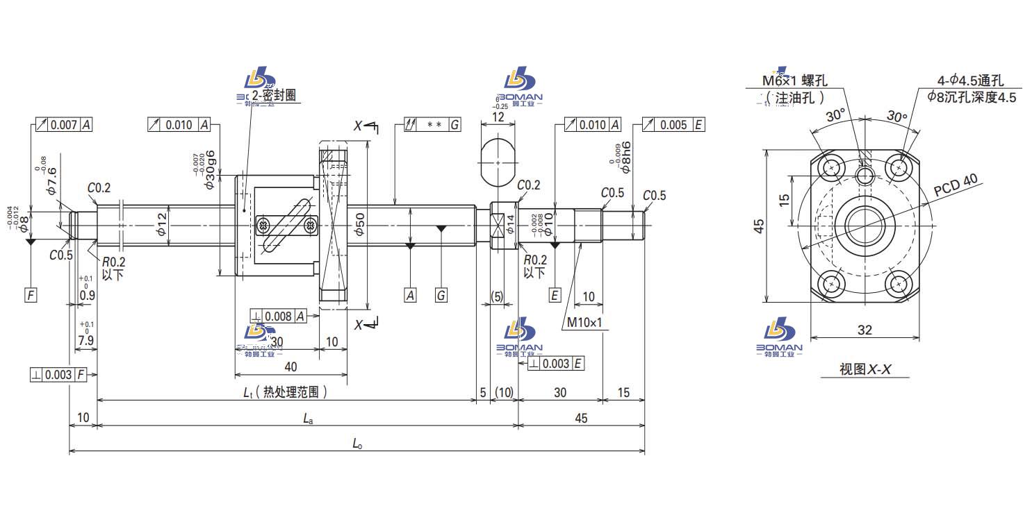 W1204FA-1P-C3Z5-MA标准滚珠丝杠