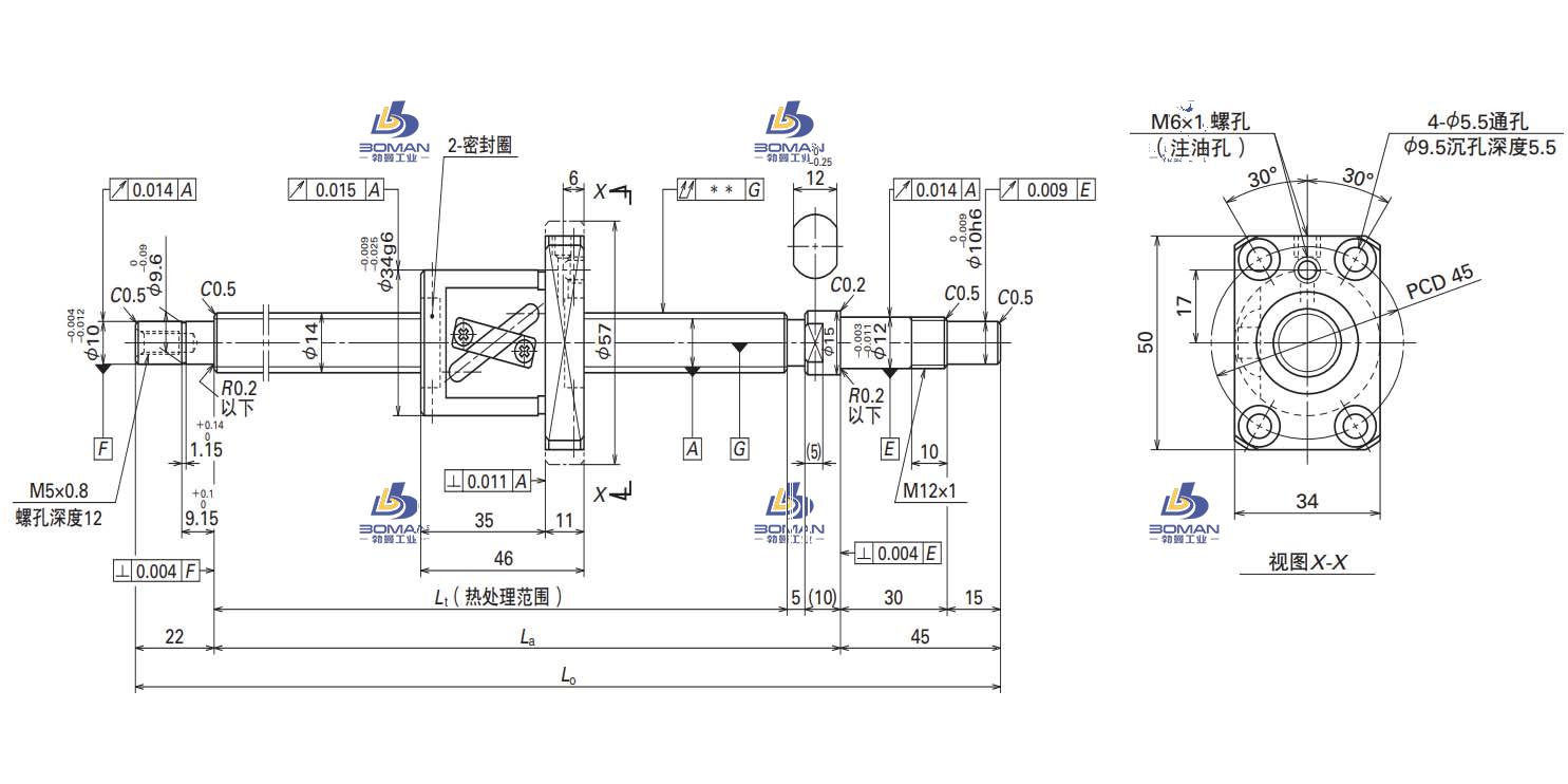 W1402FA-3P-C5Z8-FA标准滚珠丝杠
