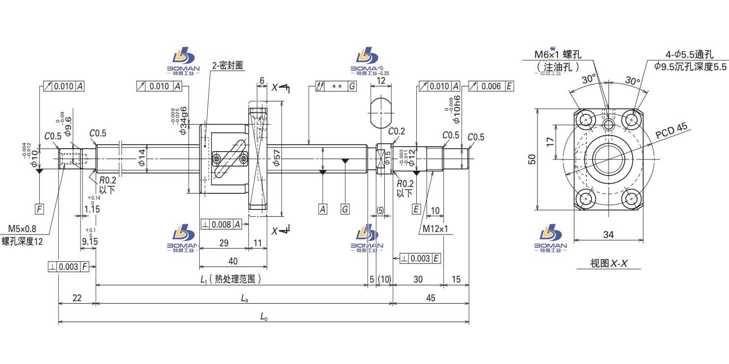 W1404FA-2-C3T5-FA标准滚珠丝杠