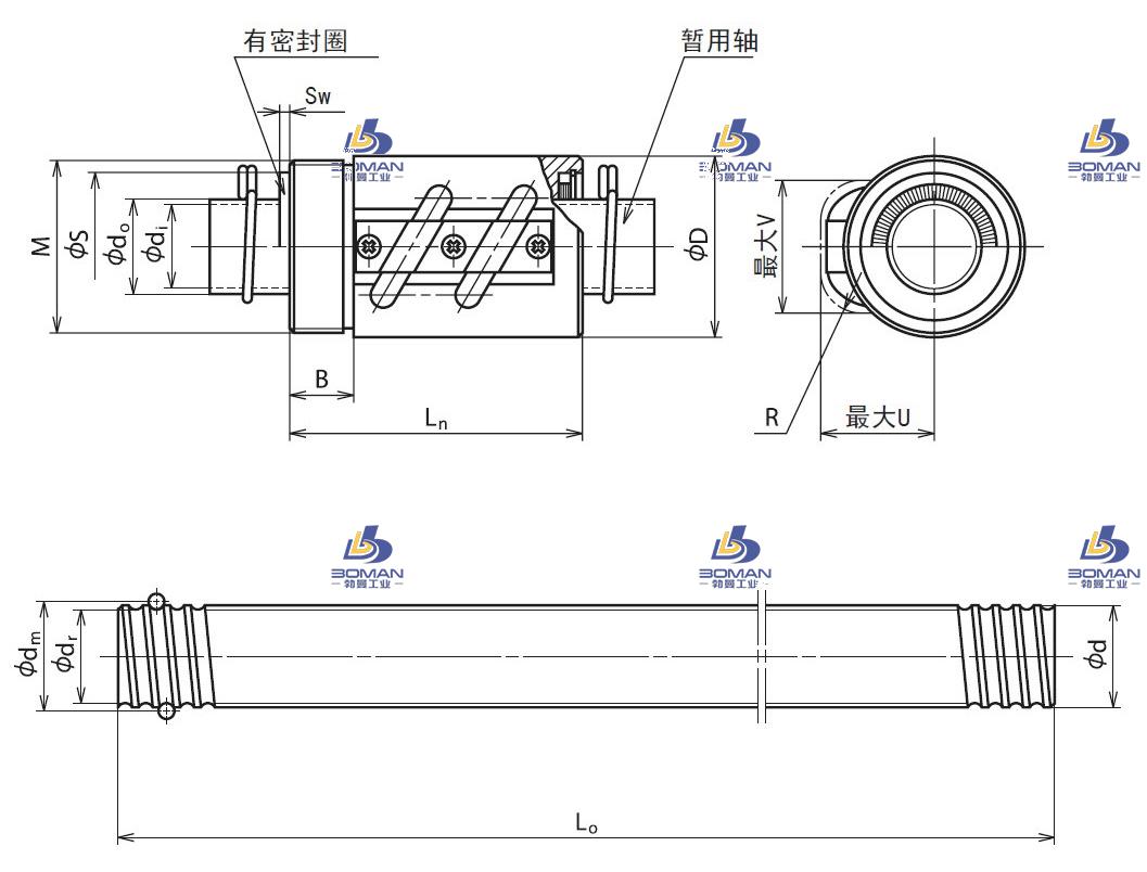 RNCT2505A5S-RNCT转造滚珠丝杠