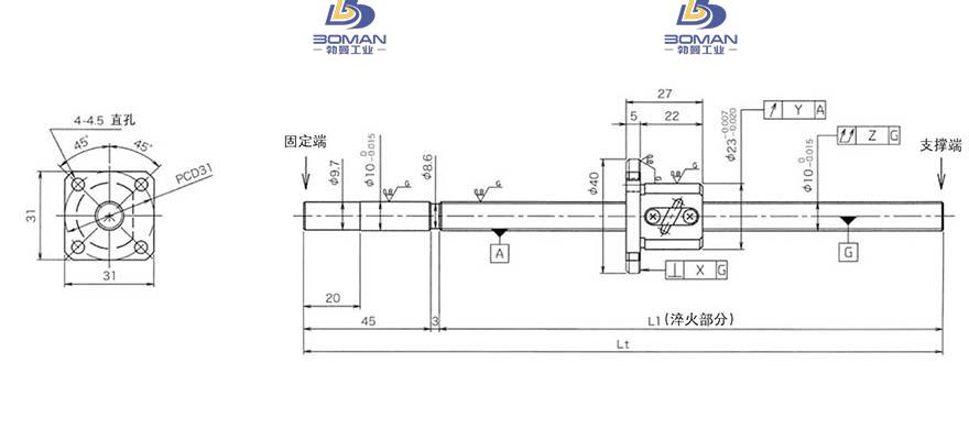 KURODA GG1002DS-EANR-0320A 黑田丝杆替换尺寸视频讲解