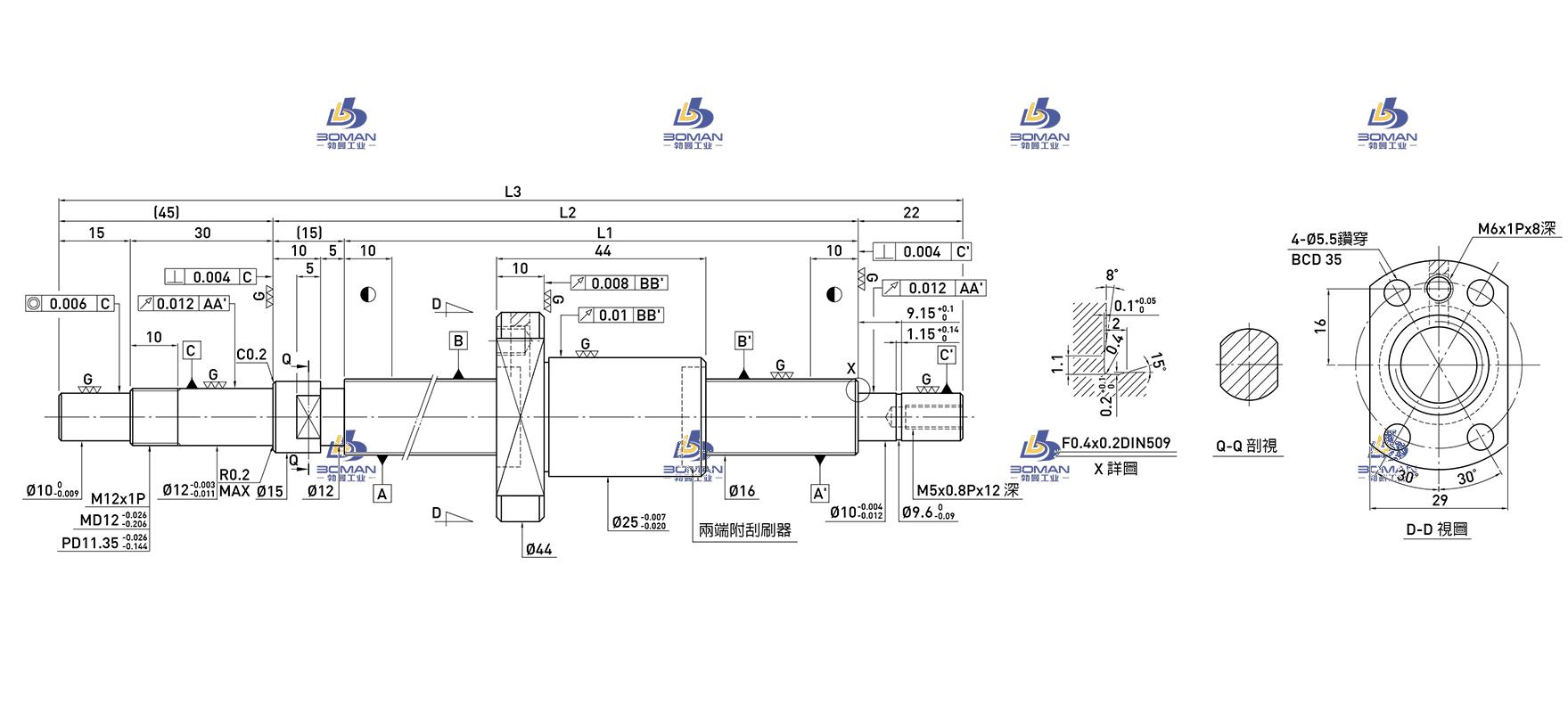 HIWIN上银 R16-2.5T4-FSI-289-371-0.008 tbi和上银那个丝杆好