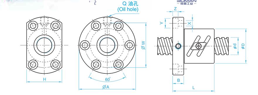 TBI SFT08020-5 tbi滚珠丝杠负载圈数