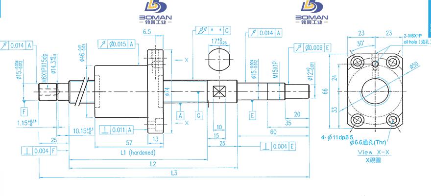 TBI XSVR02010B1DGC5-1199-P1 tbi滚珠丝杠安装