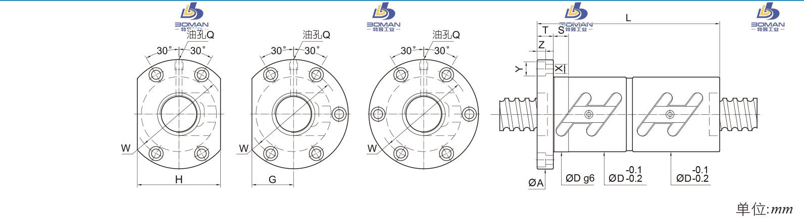 PMI FDWC2004-5 PMI精密级滚珠丝杠