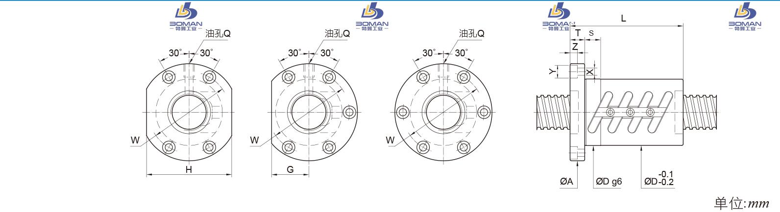 PMI FOWC4010-3 pmi是什么滚珠丝杆