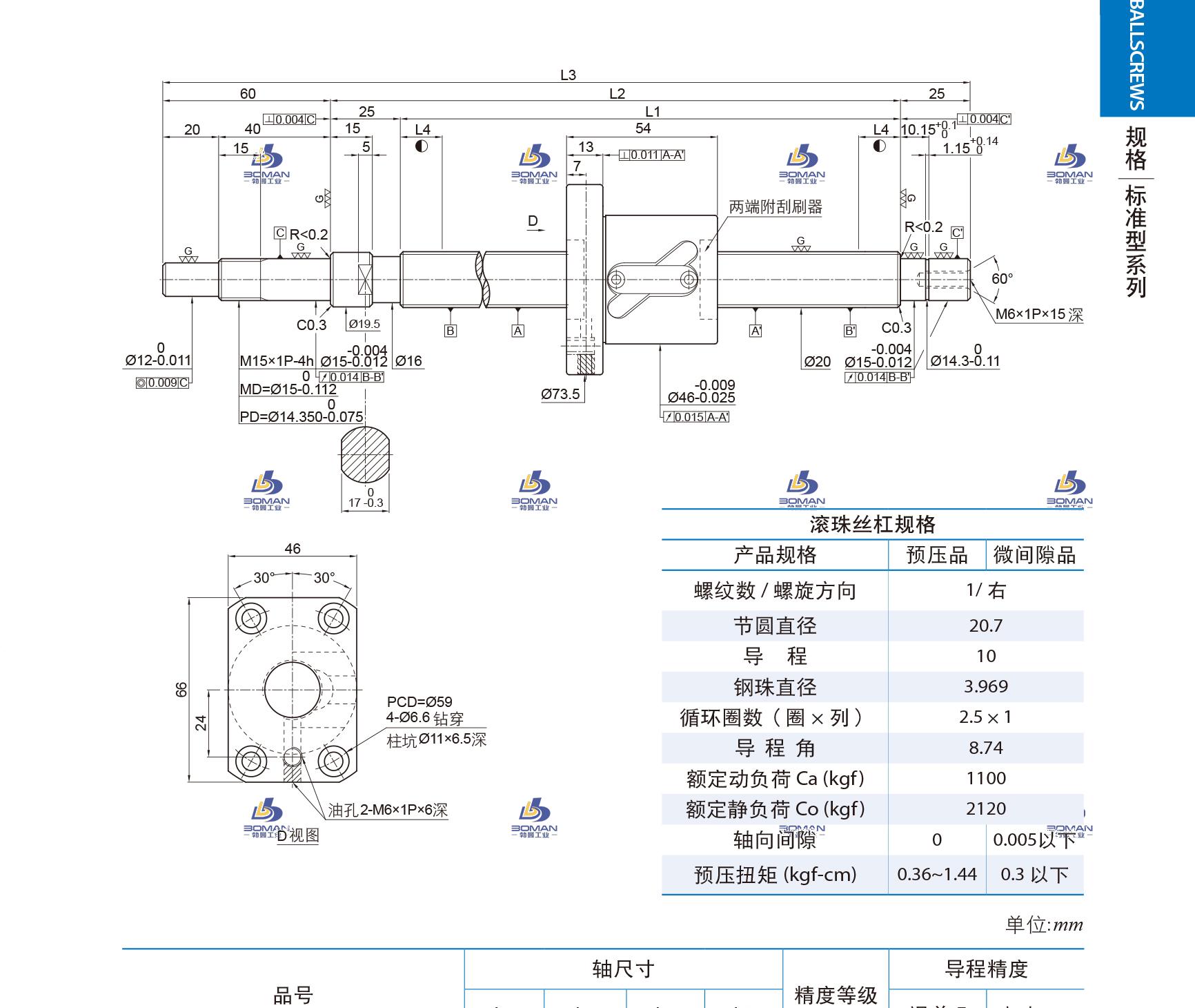 PMI 1R20-10B1-1FSWC-1289-1399-0.018 pmi滚珠丝杠生产厂家