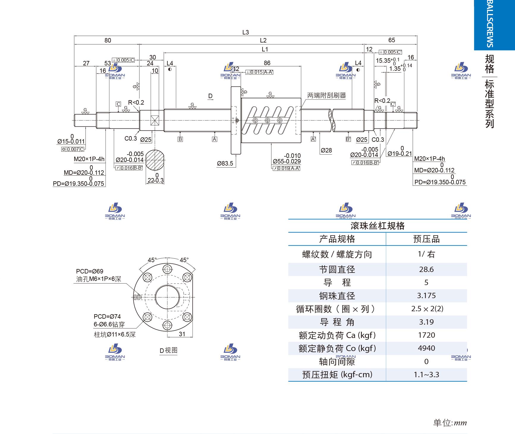 PMI 1R28-05B2-1FOWC-270-445-0.018 pmi丝杆怎么拉伸