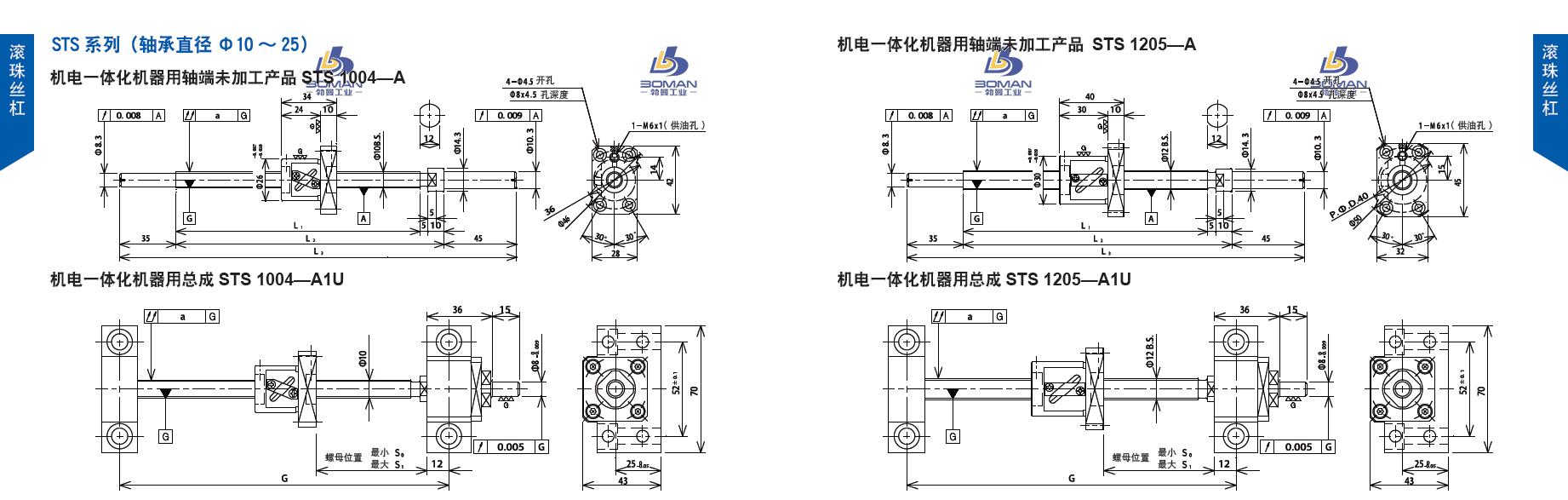 TSUBAKI STS1205-180C5-A1U tsubaki丝杠是什么牌子