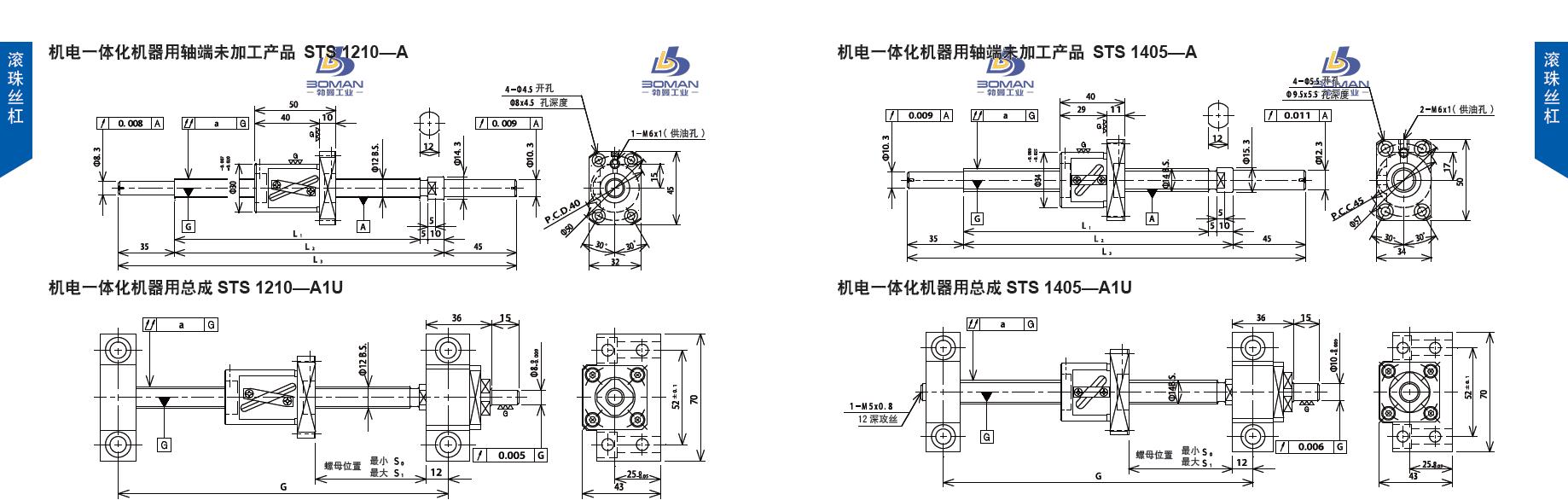 TSUBAKI STS1405-284C3-A 椿本tsubaki电动高速丝杆